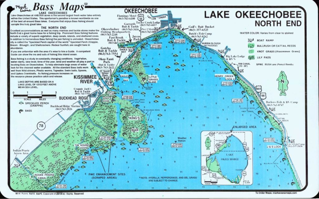 North End Map of Lake Okeechobee