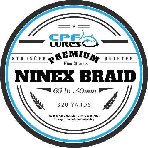 NINEX No Fade Black Braid. 65lb Test by CPF Lures