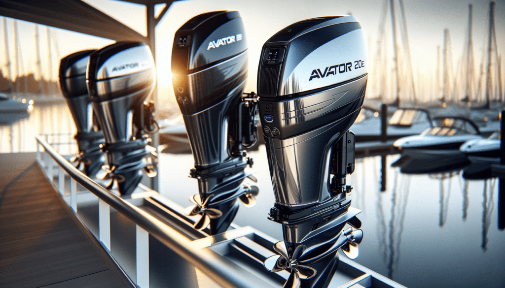 Illustration of Avator 20e and 35e electric outboards